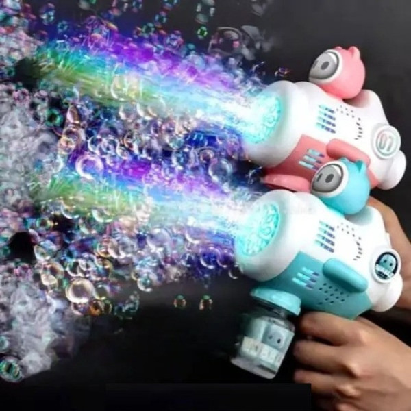 Автоматическая машинка для мыльных пузырей Bubble Maker с подсветкой и аккумулятором для детей