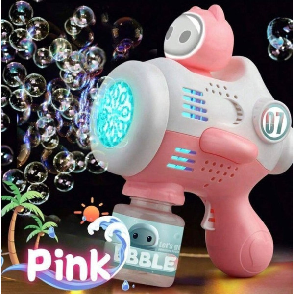 Автоматическая машинка для мыльных пузырей Bubble Maker с подсветкой и аккумулятором для детей