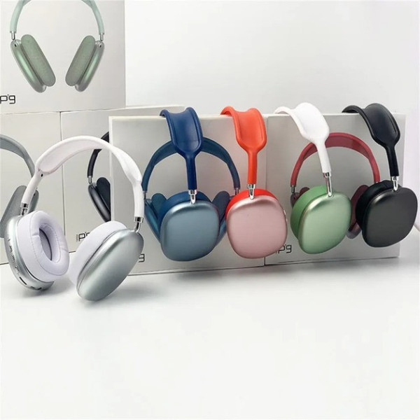 Беспроводные наушники Macaron P9 Max Bluetooth с кейсом, MP3 функцией и стерео звучанием