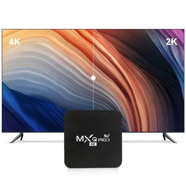 Смарт-ТВ приставка Android TV Box MXQ 4K Pro 5G 4/64 ГБ с пультом, Wi-Fi, поддержкой 4K