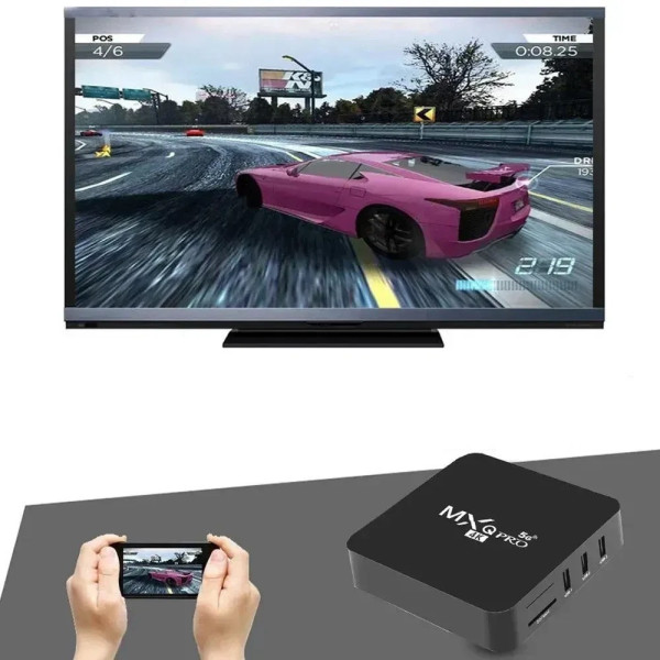 Смарт-ТВ приставка Android TV Box MXQ 4K Pro 5G 4/64 ГБ с пультом, Wi-Fi, поддержкой 4K