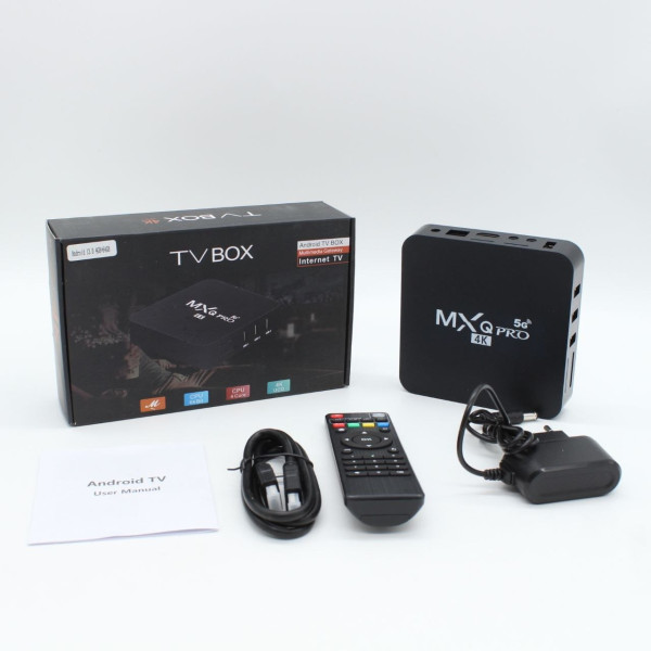 Смарт-ТВ приставка Android TV Box MXQ 4K Pro 5G 4/64 ГБ с пультом, Wi-Fi, поддержкой 4K
