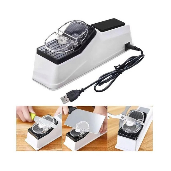 Электрическая точилка для ножей Electric Knife Sharpener с USB, электроточилка для кухонных ножей и ножниц