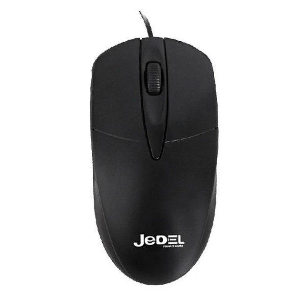 Проводная компьютерная мышь Jedel CP72 USB, 1000 DPI, черная, кабель 1.35 м для ноутбука и ПК