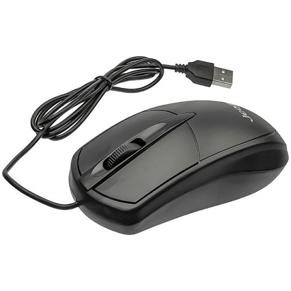 Проводная компьютерная мышь Jedel CP72 USB, 1000 DPI, черная, кабель 1.35 м для ноутбука и ПК