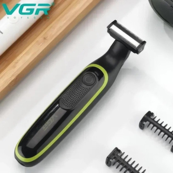 Мужской электрический триммер Geemy GM-3108 / VGR V-017 для бороды, усов и волос с насадками и аккумулятором