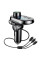 FM модулятор автомобильный Q15-BT Bluetooth с кабелями Type-C, Micro USB, Lightning и быстрой зарядкой