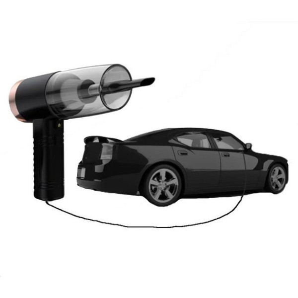 Портативный автомобильный пылесос 2 в 1 Vacuum Cleaner 8696 с насадками, беспроводной, 120 Вт, 4500 Па, черный