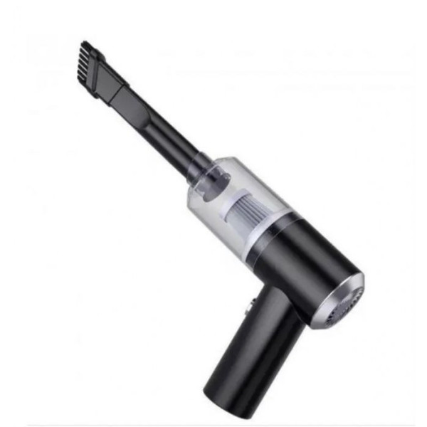 Портативный автомобильный пылесос 2 в 1 Vacuum Cleaner 8696 с насадками, беспроводной, 120 Вт, 4500 Па, черный