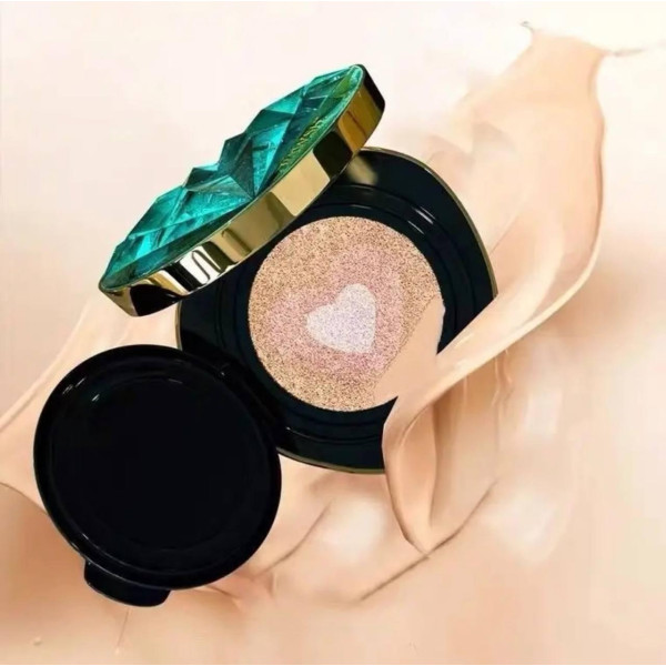 Тональный кушон Drawshe Emerald Crystal Glow увлажняющий, трехцветный, с заменяемым блоком, 24 г