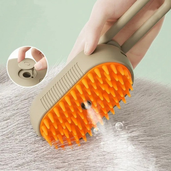 Щетка с паром Steamy Brush E-W3317 для груминга собак, кошек и других домашних питомцев