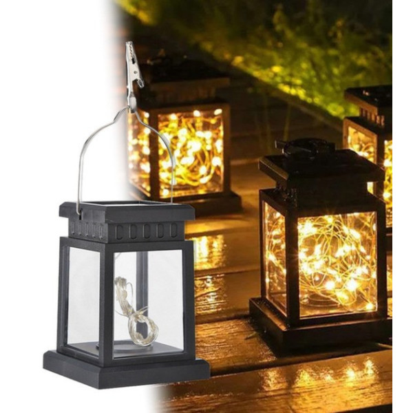 Солнечный подвесной фонарь UniSolar NF101 с тёплым LED-светом и влагозащитой для улицы