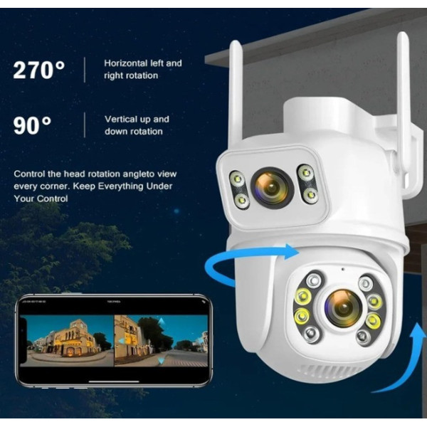 Уличная Wi-Fi IP камера видеонаблюдения PTZ 12MP SD39 4G с поворотом, датчиком движения и ночным видением
