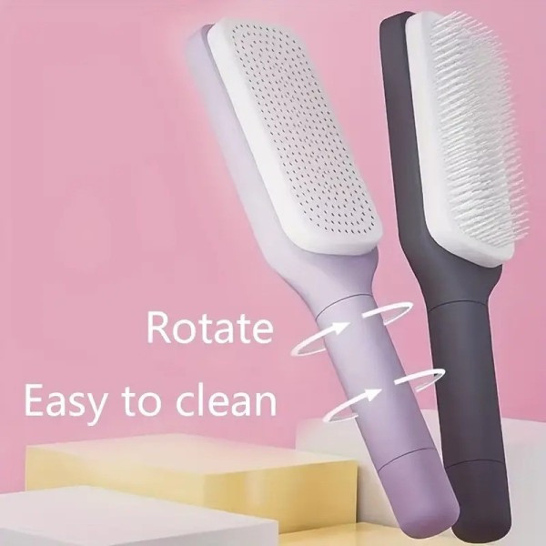 Массажная расчёска Hair Straightener AND LY-639 с функцией самоочистки для всех типов волос