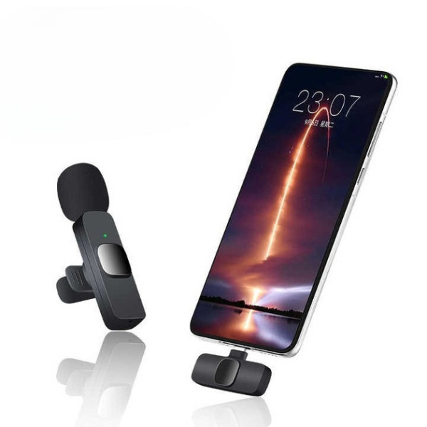 Беспроводной петличный микрофон K11 Wireless Lavalier с ресивером Lightning для iPhone и iPad, черный