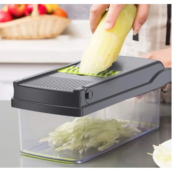 Многофункциональная овощерезка-производитель Veggie Slicer 14в1 с контейнером и 7 сменными лезвиями