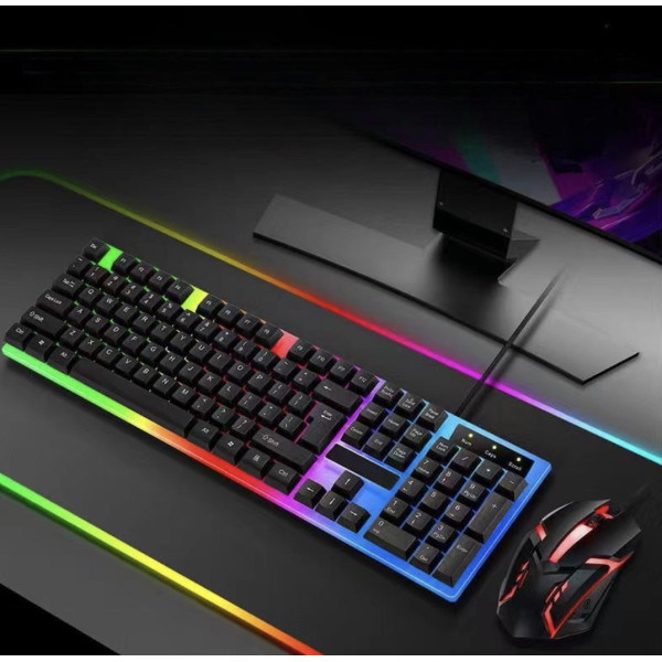 Проводной набор T350 клавиатура и мышь с подсветкой LED для игр