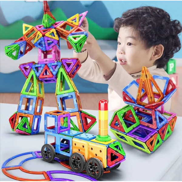 Детский магнитный конструктор 3D Magical Magnet 98 элементов для обучения и игры