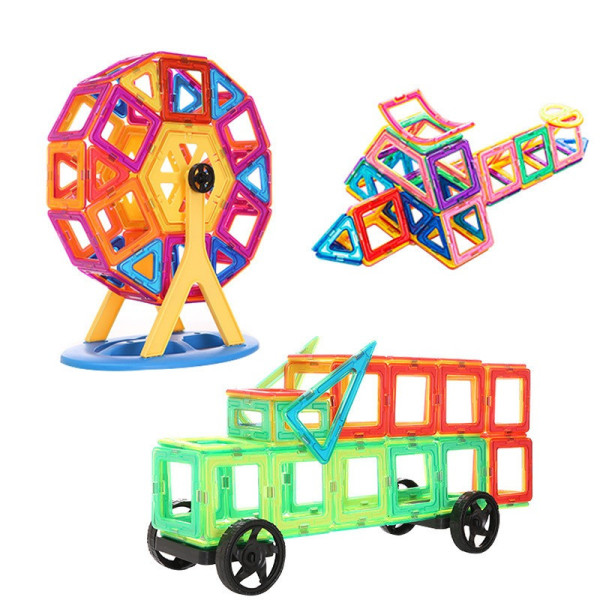 Детский магнитный конструктор 3D Magical Magnet 98 элементов для обучения и игры