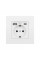 Розетка со встроенными портами USB и Type-C быстрая зарядка QC3.0 Folem RZ1 белая