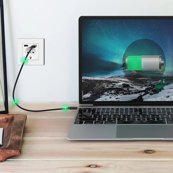 Розетка со встроенными портами USB и Type-C быстрая зарядка QC3.0 Folem RZ1 белая