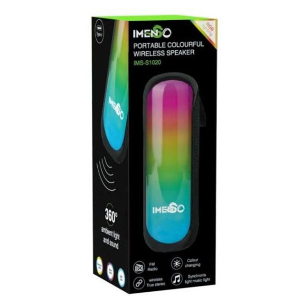 Беспроводная колонка IMS-S1020 BT v5.3 с RGB освещением черная