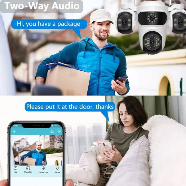 Видеокамера PTZ с Wi-Fi подключением и функцией слежения 4 × Zoom