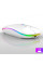 Аккумуляторная мышь Bluetooth с RGB подсветкой белая