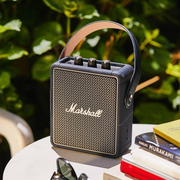 Музыкальная портативная колонка Marshall Stockwell II с мощным звуком 20 Вт и аккумулятором, черная