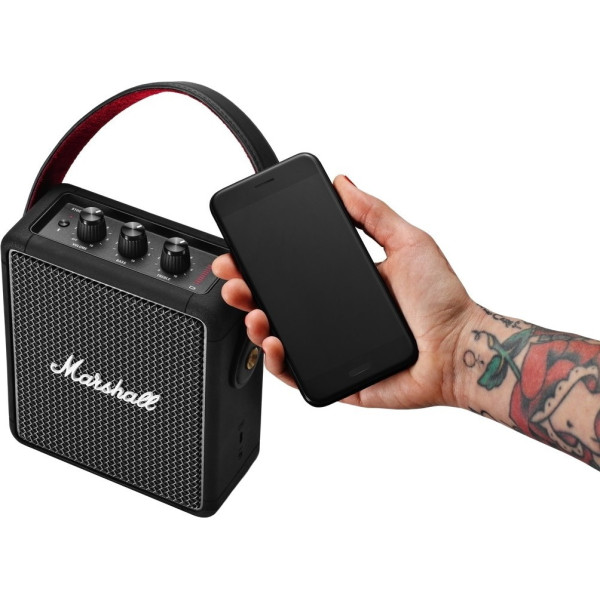 Музыкальная портативная колонка Marshall Stockwell II с мощным звуком 20 Вт и аккумулятором, черная