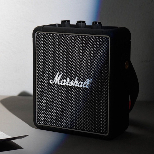 Музыкальная портативная колонка Marshall Stockwell II с мощным звуком 20 Вт и аккумулятором, черная