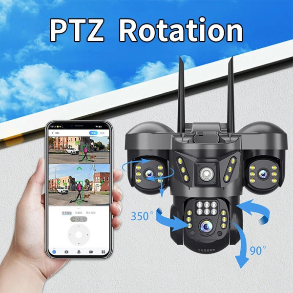 Видеокамера Wi-Fi 6 МП, ночное видение, микрофон и динамик, для Indoor/Outdoor