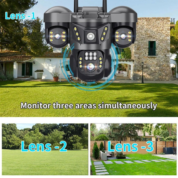 Видеокамера Wi-Fi 6 МП, ночное видение, микрофон и динамик, для Indoor/Outdoor