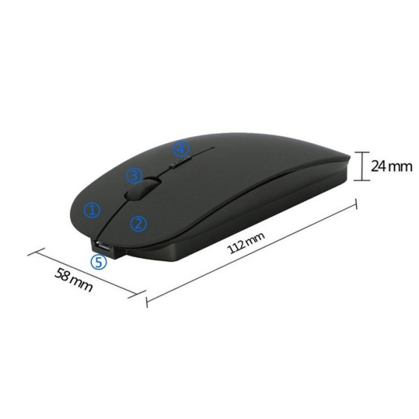 Компьютерная мышь с Bluetooth модулем и подсветкой RGB черная