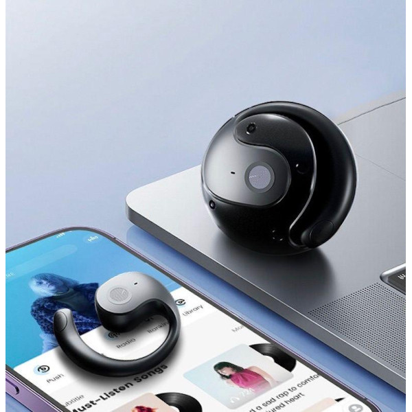 Беспроводные наушники для спорта MDR OWS T2 Bluetooth с микрофоном и футляром черные