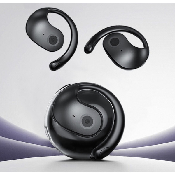 Беспроводные наушники для спорта MDR OWS T2 Bluetooth с микрофоном и футляром черные