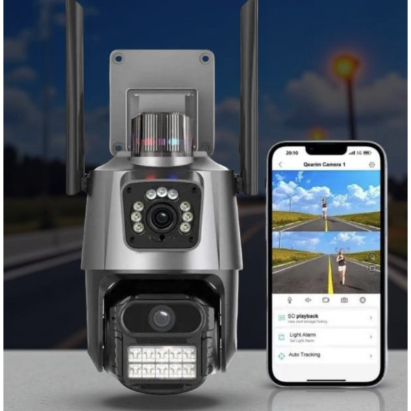 Видеокамера уличная WiFi IP Dual Lens с микрофоном и динамиком 6MP