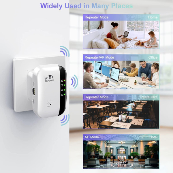 Повторитель Wi-Fi сигнала Wireless-N репитер с разъемом поворотного типа 2dBi