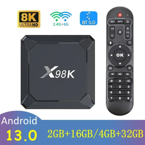 Телевизионная приставка Smart X98K 4K HDR10+ Wi-Fi Bluetooth 5.0 Android