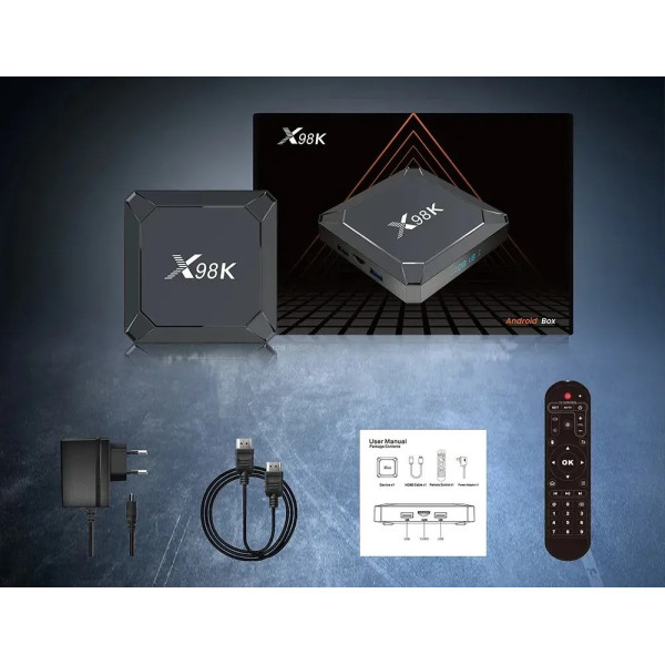 Телевизионная приставка Smart X98K 4K HDR10+ Wi-Fi Bluetooth 5.0 Android