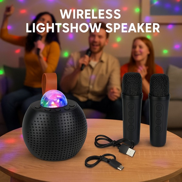 Портативная колонка Z1 Bluetooth с LED диско-шаром и караоке функцией