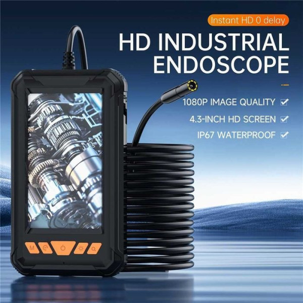 Видеоэндоскоп P380 5 м 8 мм с подсветкой LED и экраном Full HD 1080P черный