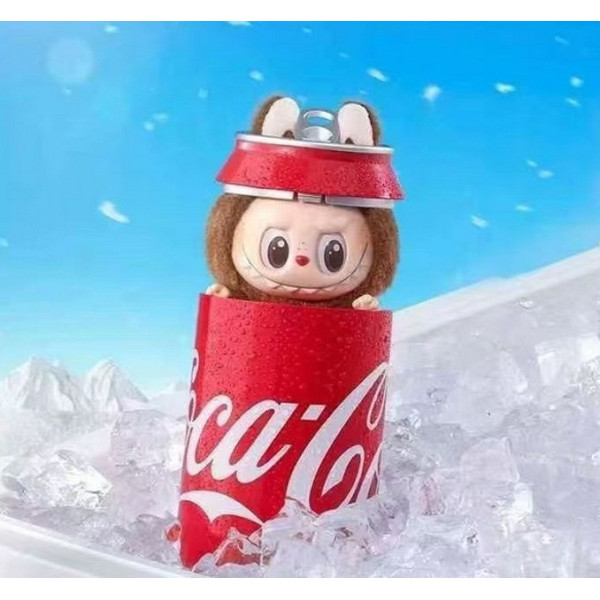Плюшевый брелок Labubu банка Coca Cola коллекционная игрушка