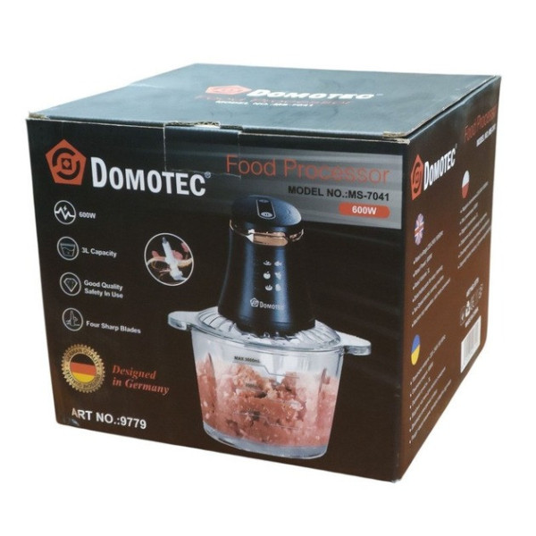 Универсальный стационарный блендер Domotec 7041 3 л мощность 600 Вт черный