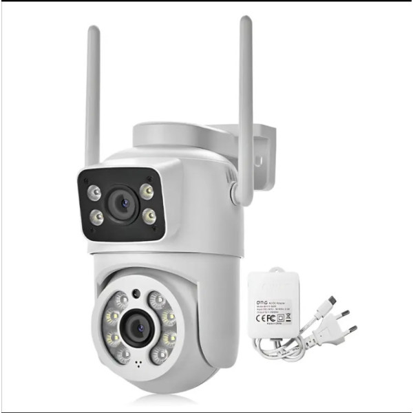 Wi-Fi камера Q13 с ночной съёмкой и двумя линзами 2×3MP внутренняя/уличная