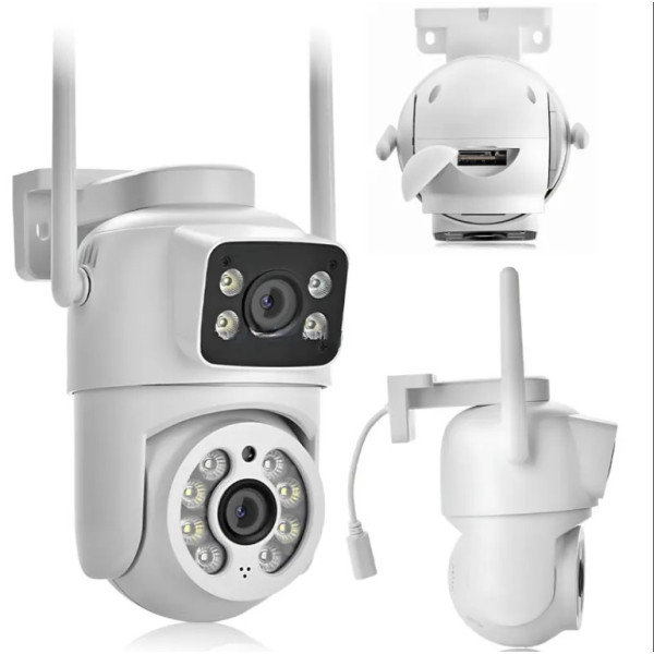 Wi-Fi камера Q13 с ночной съёмкой и двумя линзами 2×3MP внутренняя/уличная