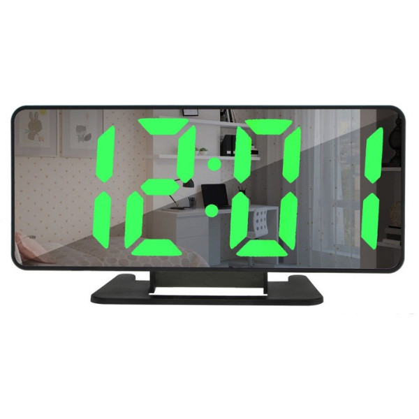 Настольные зеркальные часы VST-888H с RGB будильником и USB питанием
