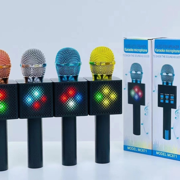 Микрофон MC-871 для караоке с динамиком и шумоподавлением Bluetooth