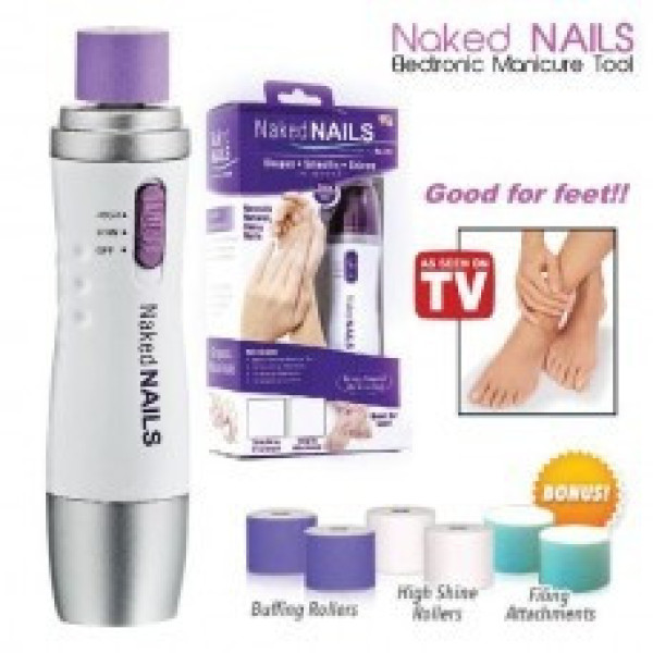Машинка Naked Nails для ногтей с 6 насадками для маникюра