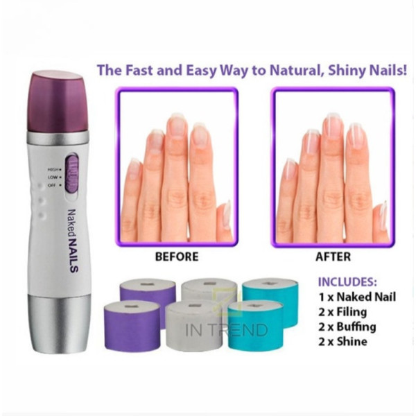 Машинка Naked Nails для ногтей с 6 насадками для маникюра